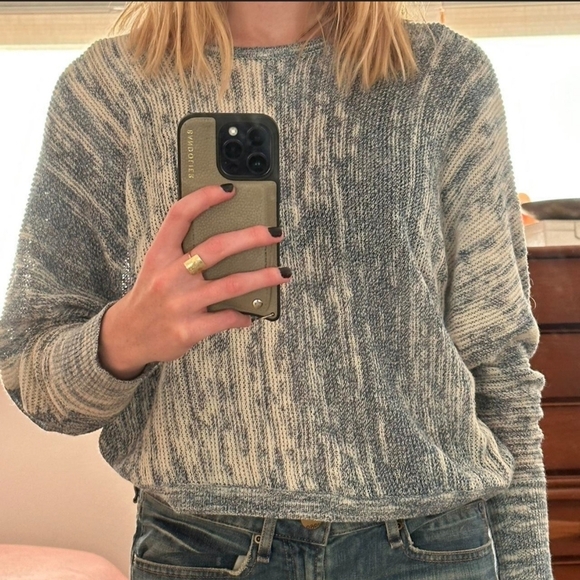 BCBG Maxazria CAMERON Women's Knit Top Sz S Gray Dolman Sleeve 100% Cotton Y2K - Picture 3 of 12